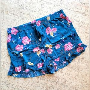 High waisted floral shorts